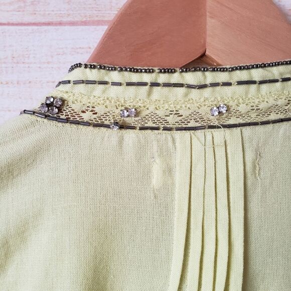 Pilcro Nayeli Beaded Embellished Western Style Shirt Blouse Cotton Size XL - Picture 15 of 16